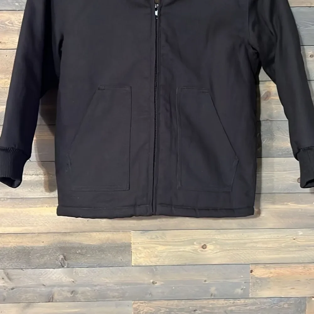 New Mac Tools Heavy Duty Zip Up Fleece Lined Kids Jacket Size 10/12 in Black